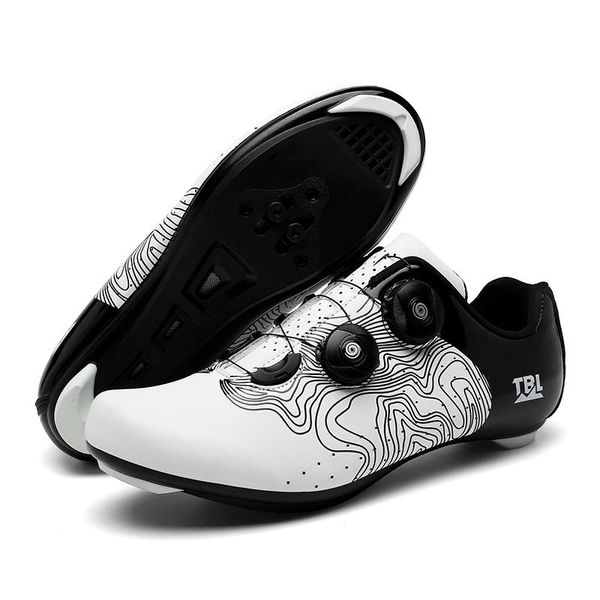 Calzado de ciclismo Zapatilla de deporte profesional Mtb Zapatos planos antideslizantes Nylon TPR Sole Cleat Sin bloqueo Road