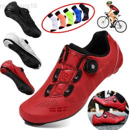 Calzado de ciclismo Zapatos de ciclismo de velocidad profesional Deportes al aire libre para hombres Zapatos de bicicleta MTB de campo traviesa antideslizantes Zapatos de bicicleta de carretera autoblocantes para mujeres HKD230706