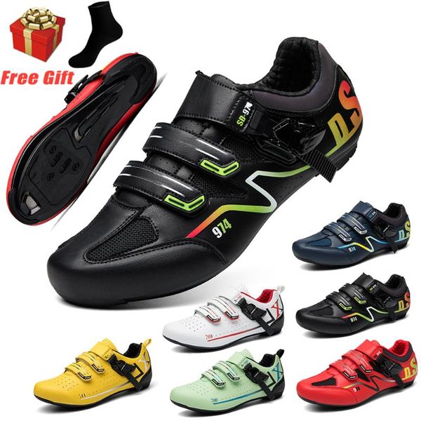 Chaussures de cyclisme chaussures de vélo de route hommes baskets plates Couple course en plein air vélo Sneaker marque professionnelle bottes 2021