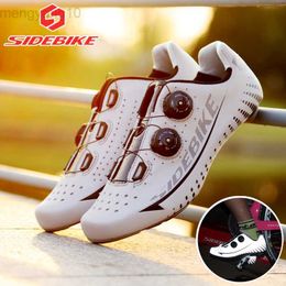 Chaussures de cyclisme Sidebike semelle en carbone chaussures 3M supérieure réfléchissante carbone professionnel léger autobloquant chaussures de cyclisme sur route HKD230706