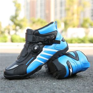 Chaussures de cyclisme Taille 37-48 Moto Boot Moto Hommes Sneaker Riding Cuir Sport Chaussures Moto Hors route Street Chopper Cruiser Touring Ou