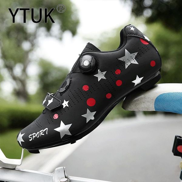 Calzado en ciclismo zapatos de carretera profesionales de ytuk hombre mtb pro race racía de zapatillas automatizas de bicicleta spd ciclo plano zapatilla