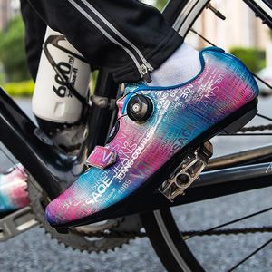 Fietsenschoenen Zapatillas Ciclismo Carre Men's Zelf vergrendelingen Professionele dames fietscompetitie MTB Road Niet-slip Ademblage schoenen