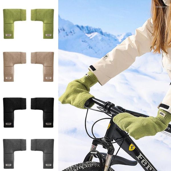 Guantes de ciclismo de ciclismo 1 par manillar de bicicleta Mittens Winter Warm Hand Protective cubre mango de bicicleta a prueba de viento