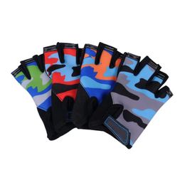 Gants de cyclisme 1 paire enfants demi-doigt Sports de plein air enfants garçons filles Protection antidérapant respirant printemps été 231005