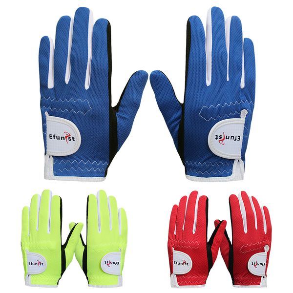 Guantes de ciclismo 1 par Golf Kids Junior Children Mano izquierda Derecha Agarre de lluvia Malla de rendimiento 3D Antideslizante Micro Fibra suave 230612