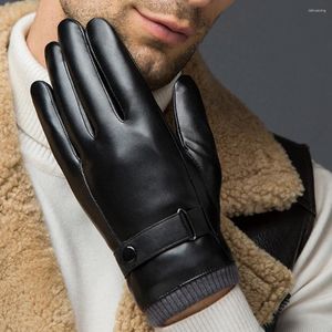 Guantes de ciclismo 1 par hombre a prueba de viento pantalla táctil térmica deportes al aire libre montar en bicicleta snowboard patinaje mitones negro gris