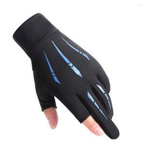 Guantes de ciclismo 1 par hombres mujeres bicicleta protector solar transpirable ligero antideslizante protección de manos para deportes al aire libre conducción pesca