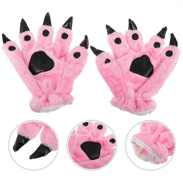 Gants de cyclisme 1 paire, Costume en peluche épais, mitaines pour temps froid, accessoires de fête de carnaval pour enfants, cadeau pour garçons