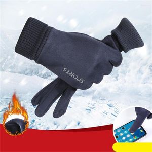 Fietsenhandschoenen 1 paar skiën outdoor ski -rij winddicht suede touchscreen zelfverwarming warmtehandschoen