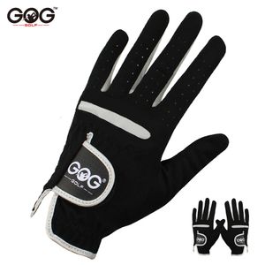 Fietshandschoenen 1 stuks heren golfhandschoen linkerhand rechterhand micro zachte vezel ademende golfhandschoenen mannen kleur zwart merk GOG 230607