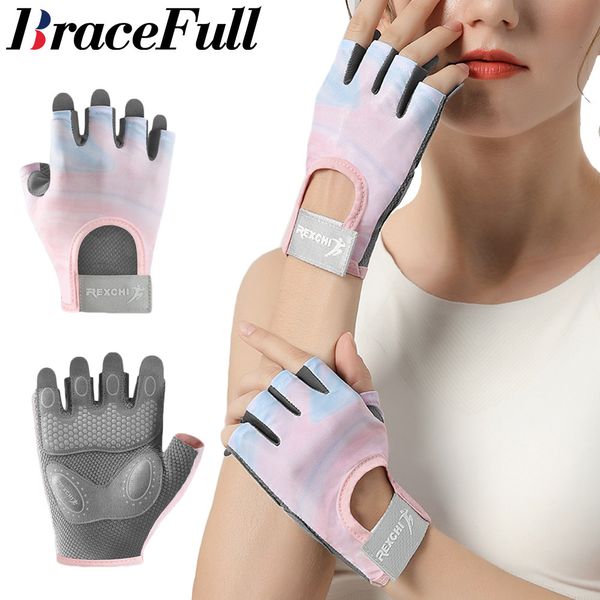 Gants de cyclisme 1 paire de gants d'entraînement hommes femmes Gym levage Fitness exercices d'escalade travailler ceinture de poignet absorber les chocs coussin en mousse Palm Crossfit 230904