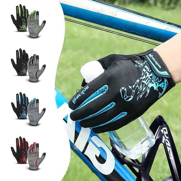 Guantes de ciclismo 1 par de guantes de ciclismo dedos completos bicicleta sin dedos verano MTB Cycl guante hombres para Spotrs gimnasio Fitness pesca bicicleta entrenamiento YQ231129