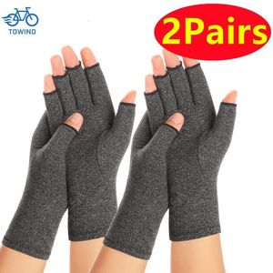 Guantes de ciclismo 2 pares Guantes para la artritis Guantes para pantalla táctil Terapia contra la artritis Guantes de compresión Dolor Alivio para las articulaciones Invierno Cálido Regalos 230518