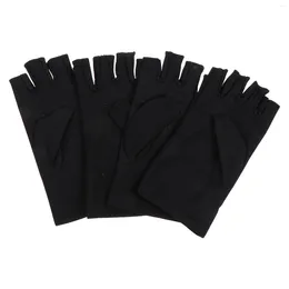 Gants de cyclisme 2 paires manucure demi-doigt vélo équitation glace soie conduite lampe à ongles Sports de plein air