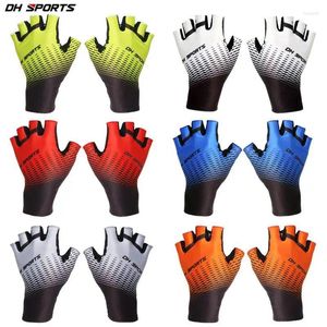 Guantes de ciclismo 2024 DH Sports Half Finger Gel Racing Cicicletas Mittanes Mujeres Men Summer Road Bike Anti-Slip Outdoor