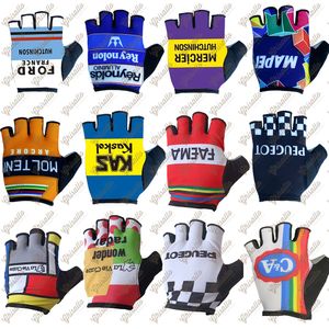 Fietshandschoenen 24 modellen Retro Schokbestendige GEL Pad Fietshandschoenen Halve Vinger Sporthandschoenen Heren Dames Fiets Gym Fitness Handschoenen MTB Fietshandschoenen 230825