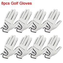 Cycling Gloves 8 pièces gants de Golf en cuir de mouton véritable hommes gants de sport antidérapants gauche droite pour golfeur gant de Golf pour hommes doux respirant 230904