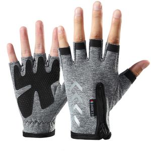 Guantes de ciclismo antideslizantes medio dedo hombres mujeres deportes bicicleta bicicleta completa al aire libre correr montar pantalla táctil