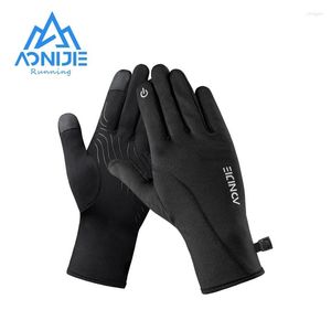 Fietshandschoenen AONIJIE M56 Ademend Volledige Vinger Anti Slip Sport Twee Touchscreen Polsverlenging Bescherming Voor Hardlopen