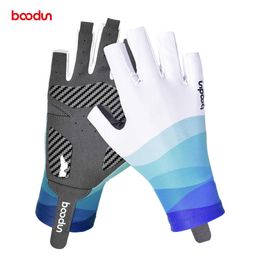 Gants De Vélo Boodun Gants De Vélo Hommes Femmes Demi-Doigt Gants Anti-dérapants Gants De Vélo Respirant VTT Route Gants De Vélo Sport Pêche Course P230516