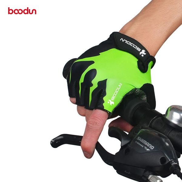 Guantes de ciclismo BOODUN Guantes de ciclismo a prueba de golpes de verano Medio dedo Guantes de bicicleta de carretera al aire libre Manopla deportiva para niños Hombres Mujeres 231109