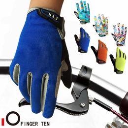 Gants de cyclisme Garçons Filles Enfants Gants de cyclisme Doigt complet Vélo Vélo Gant respirant Poignée pour écran tactile Extérieur 2-11 ans Drop 231109