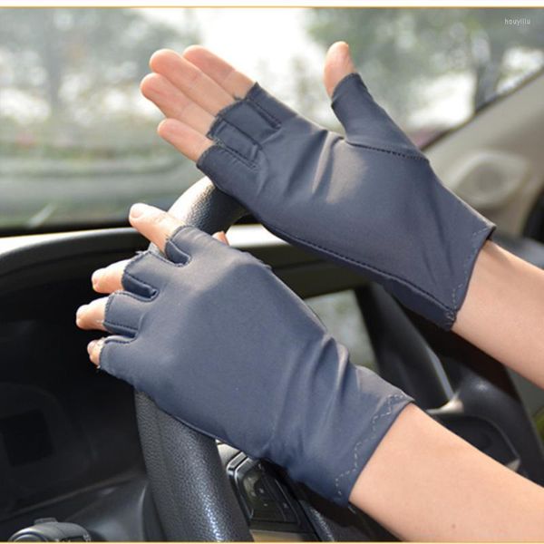 Gants de cyclisme respirants, fins, courts, demi-doigt, pour hommes/femmes, serrés, Fitness, Sports d'été, conduite, vélo, printemps automne