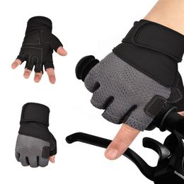 Gants de cyclisme exercice d'entraînement respirant avec support de poignet microfibre ventilé haltérophilie gymnastique Stretch dos maille Ful