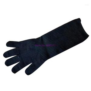 Guantes de ciclismo por 100 pares de trabajo resistente al corte largo alambre de acero inoxidable seguridad protectora entrega de caída deportes al aire libre engranaje OT9HV