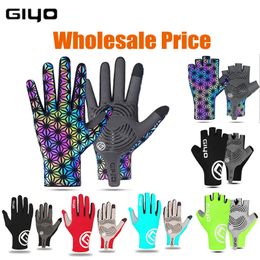 Gants de cyclisme Gants de cyclisme doigts complets vélo sans doigts été VTT Cycl gant hommes femme pour Spotrs Gym Fitness pêche vélo entraînement GIYO 230825