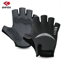 Gants de cyclisme Diffos Unisexe Anti-Mtb Bicycle Half Finger Anti-Pilling Outdoor Sports Motorcycle Glove Summer