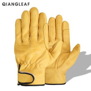 Fietsende handschoenen rijden sport mannen veiligheid monteur werkende handschoen schapenvacht geel witte ather industrieel werk whosa 527my l221024