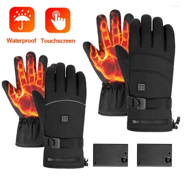 Gants de cyclisme électriques chauffés avec 3 niveaux, alimentés par batterie, pour moto, course chaude, ski thermique en plein air, hiver, S1P1