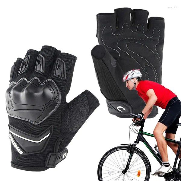 Guantes de ciclismo Motocicleta sin dedos para hombres Bicicleta de carretera Transpirable Antideslizante Deportes Escalada al aire libre Senderismo