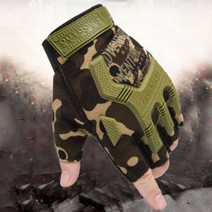 Fietsende handschoenen vingerss tactische camouflage militaire wanten voor fitness ma antiskid motocyc mannen vrouwen Moto Half vinger L221024