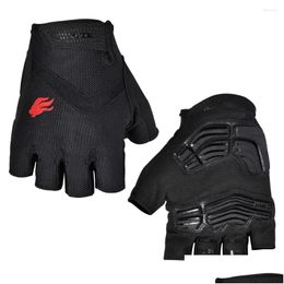 Guantes de ciclismo Firelion para hombres Mujeres Gel Deporte Bicicleta de montaña Bicicleta Transpirable Off Road Medio Dedo MTB Drop Entrega Deportes al aire libre OTKJG