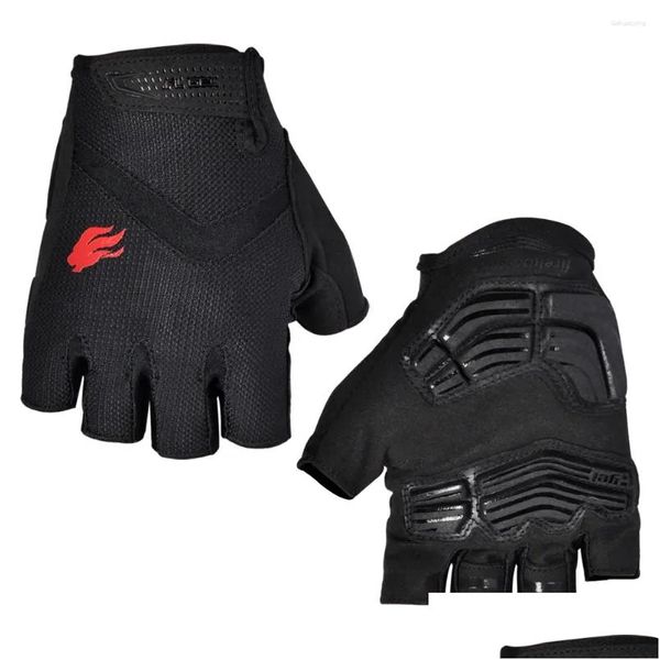 Guantes de ciclismo Firelion para hombres Mujeres Gel Deporte Bicicleta de montaña Bicicleta Transpirable Off Road Medio Dedo MTB Drop Entrega Deportes al aire libre OTNSF