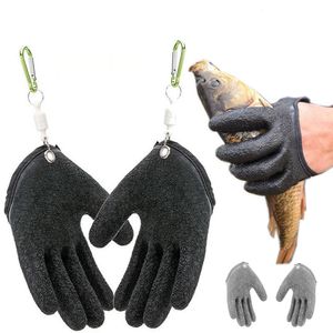 Cycling Handschoenen Vissen Anti -slip Bescherm Hand tegen lekkraps Visser Professionele vangst Vis Latex Jacht links Rechts 230206