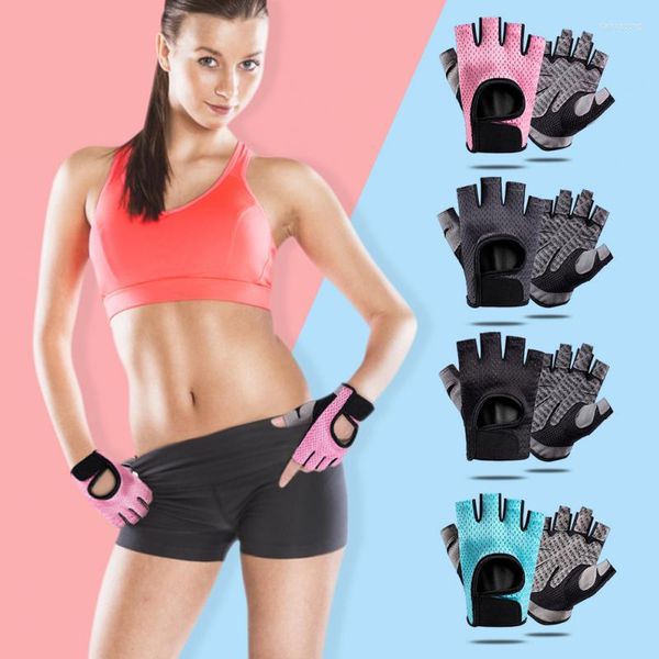 Gants de cyclisme Fitness Silicone paume creux dos Gym haltérophilie entraînement haltère demi doigt main protecteur femmes hommes