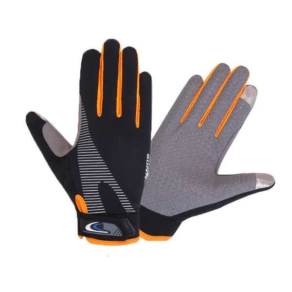 Gants de cyclisme pour hommes femmes, glace d'été mince, tout le doigt sportif extérieur, fitness, alpinisme, conduite, anti-glissement et écran tactile résistant à l'usure