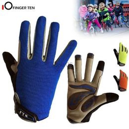 Gants De Cyclisme Doigt Complet Enfants Gants De Cyclisme Garçons Filles Jeunesse Écran Tactile Mountain Road Bicyc Gel Chaud Rembourré Âge 2-11 HKD230720