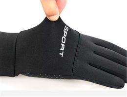 Gants de cyclisme protection d'écran tactile doigt complet chaud et velours coupe-vent sports de plein air d'hiver pour hommes et femmes résistant au froid Y-3