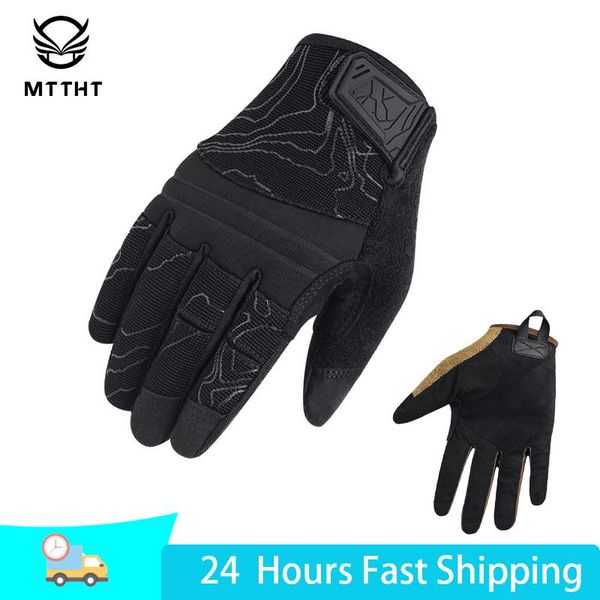 Guantes de ciclismo Dedo completo Guante de moto de invierno Transpirable Pantalla táctil Bicicleta Antideslizante Táctico Mtb Deporte