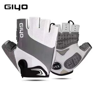 Gants de cyclisme Giyo vélo gant de cyclisme respirant Lycra tissu unisexe équitation sur route vtt course mitaines Cycle vélo demi doigt gants de Sport 231108