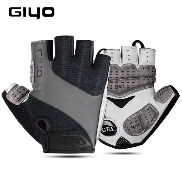 Guantes de ciclismo Giyo Guantes de bicicleta Medio dedo Guantes deportivos al aire libre para hombres Mujeres Almohadilla de gel Transpirable Carreras de carretera Guantes de ciclismo DH 231204