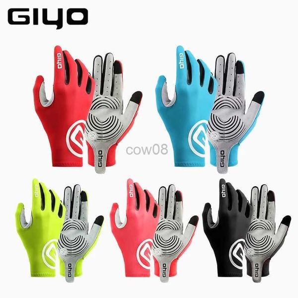 Gants de cyclisme Giyo Gants Vélo Gants Doigt Complet Anti-dérapant Doigt Long Gant VTT Bicyc Lycra Tissu Mitaines Vélo De Route Équipement De Cyclisme HKD230720