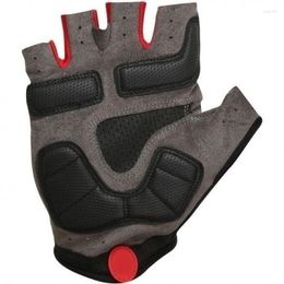 Guantes de ciclismo Guante Medio dedo Transpirable Lavable Deportes al aire libre MTB PU Almohadilla de cuero para hombres Mujeres Opciones multicolores