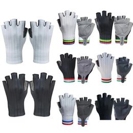 Gants de cyclisme Gants Pro Aero Bike Team Cyclisme Demi-doigt Sport de route en plein air Hommes Femmes Guantes Ciclismo 220721 Drop Delivery Sports Otzc7