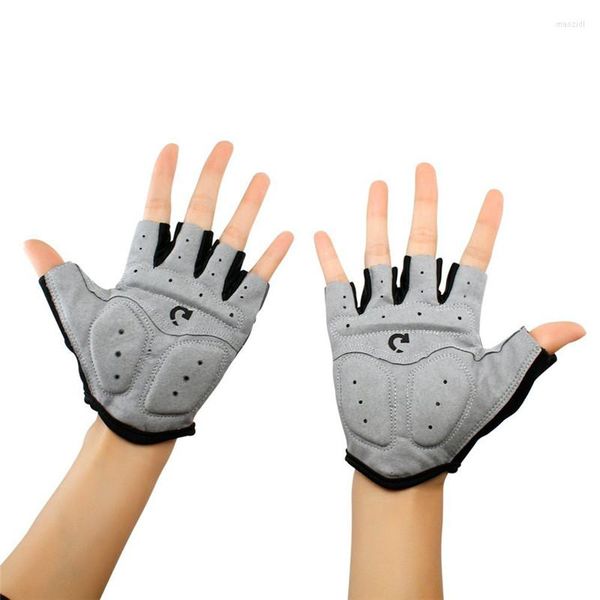 Guantes de ciclismo medio dedo bicicleta almohadilla de Gel antideslizante motocicleta MTB bicicleta de carretera mujeres hombres ropa deportiva